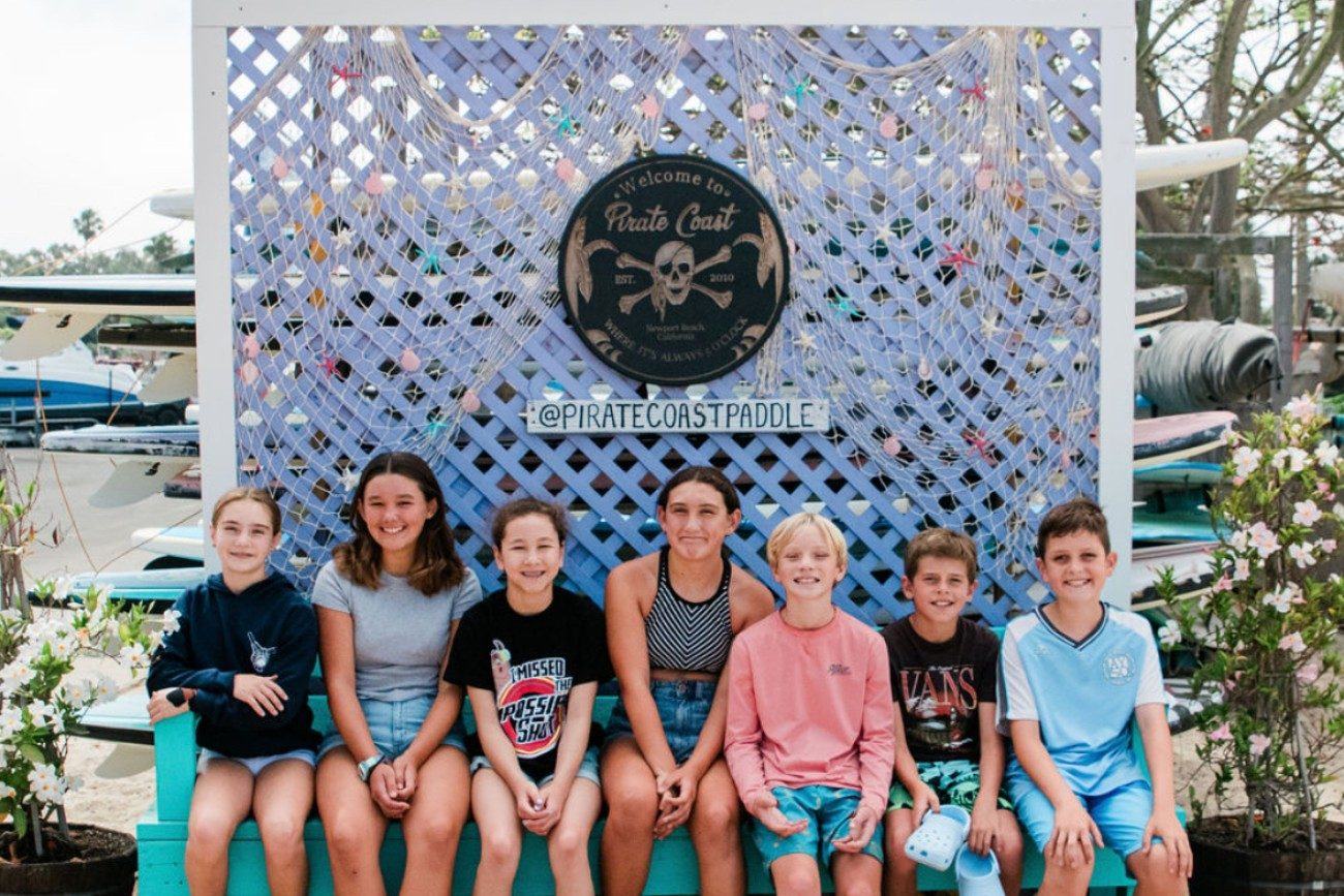 Kids paddle board summer camp in Newport Beach